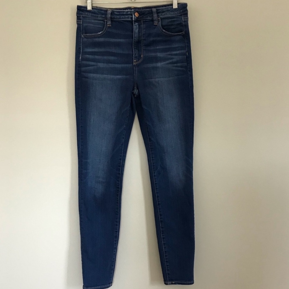 AEO Super Hi-Rise Jegging Skinny Jeans 14 L B3